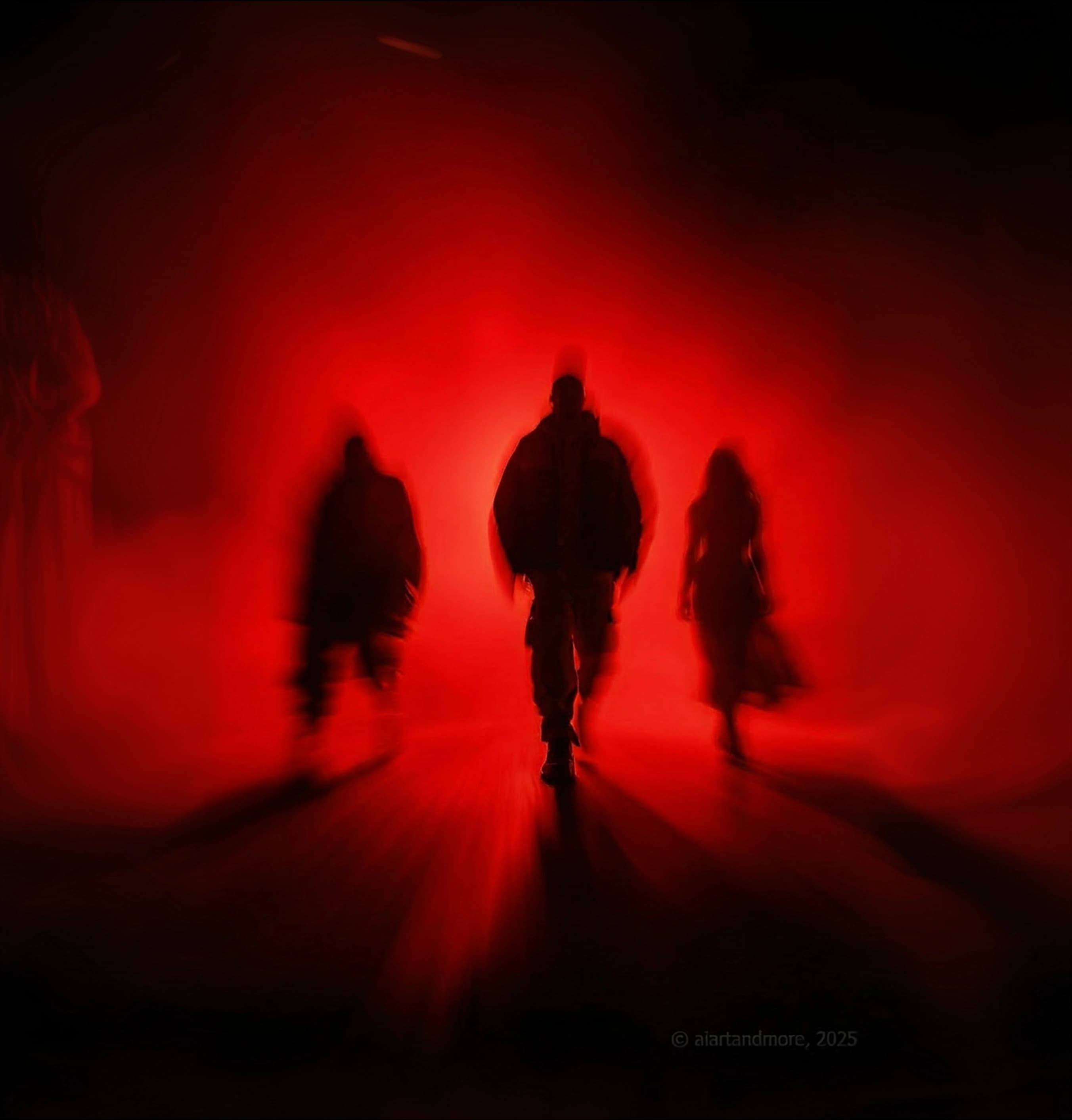 Abstract team silhouettes in warm light — collaboration and forward motion at Scale Studios